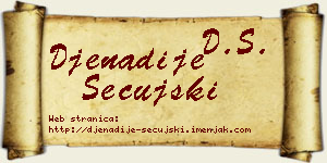 Đenadije Sečujski vizit kartica